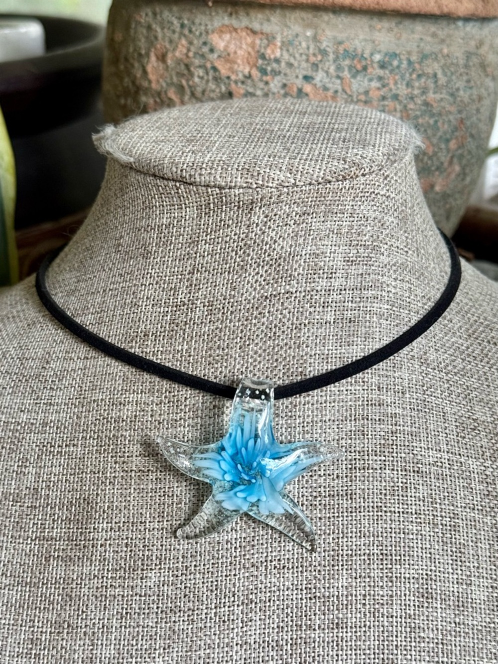Boho Mermaid Glass Starfish Choker
